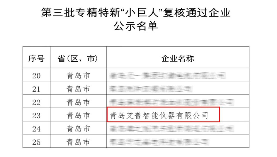 蟬聯(lián)“國字號”殊榮！艾普智能專精特新“小巨人”企業(yè)復(fù)審?fù)ㄟ^